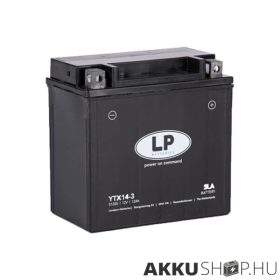   Landport 12V 12Ah 190A YTX14-3 motorkerékpár akkumulátor JOBB+ GyZ ytx14L helyett