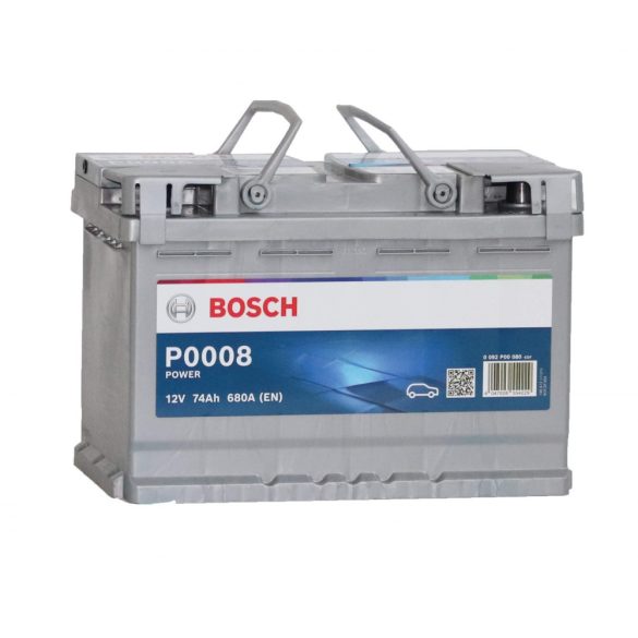 BOSCH P0008 Power 12V 74Ah 680A autó akkumulátor JOBB+