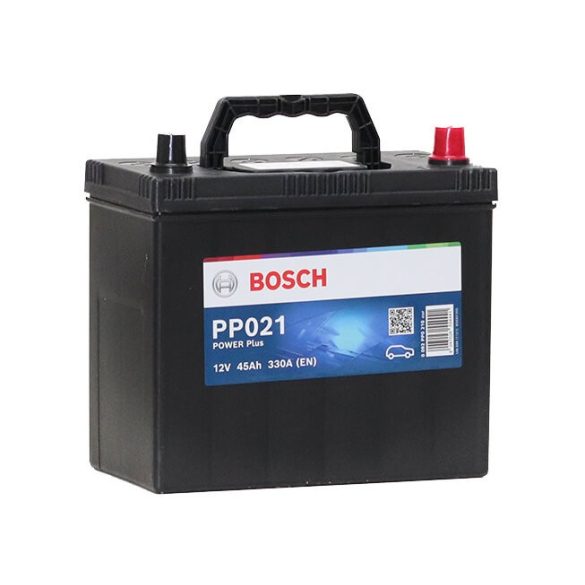 BOSCH PP021 Power Plus 12V 45Ah 330A autó akkumulátor Asia vastag JOBB+