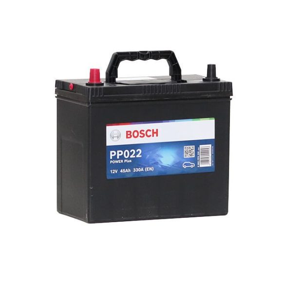 BOSCH PP022 Power Plus 12V 45Ah 330A autó akkumulátor Asia vékony BAL+