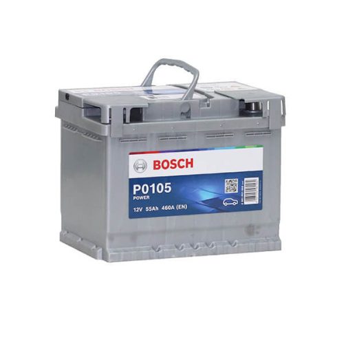 Bosch P0105 Power 12V 55Ah 460A autó akkumulátor JOBB+