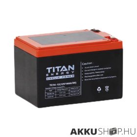   Titan Energy Cyclic AKKUMULÁTOR 12V 14Ah 6-DZM-14 - F2 csúszósarus