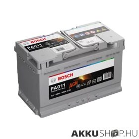   Bosch PA011 start-stop 12V 80Ah 800A AGM autó akkumulátor JOBB+