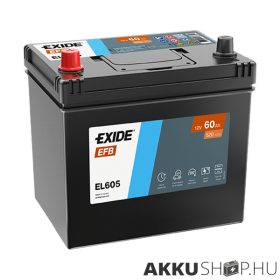   EXIDE Start-Stop EFB EL605 12V 60Ah 520A autó akkumulátor BAL+