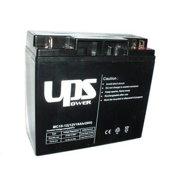UPS Power 12V 18Ah zselés akkumulátor (MC18-12)