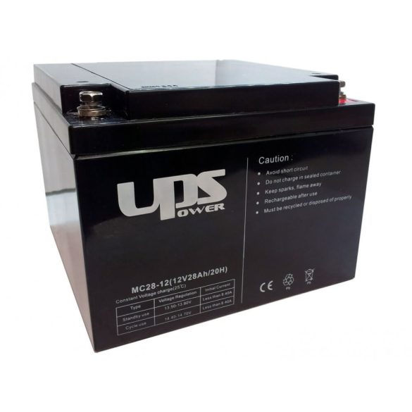 UPS Power 12V 28Ah zselés akkumulátor (MC28-12)