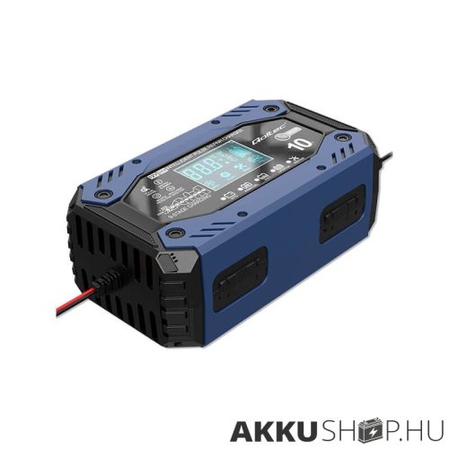 Qoltec Okostöltő STD AGM GEL Akkumulátorokhoz Helyreállító funkcióval 12-24V 10A LCD 9 töltési fázis