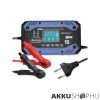 Qoltec Okostöltő STD AGM GEL Akkumulátorokhoz Helyreállító funkcióval 12-24V 10A LCD 9 töltési fázis