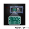 Qoltec Intelligens Akkumulátor töltő, Javitó + Teszter funkcióval 12V 6A LCD kijelző AGM LiFePO4 GEL