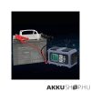 Qoltec Intelligens Akkumulátor töltő, Javitó + Teszter funkcióval 12V 6A LCD kijelző AGM LiFePO4 GEL