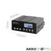 Qoltec Intelligens Akkumulátor töltő, 12V + 12.6V + 24V LCD kijelzős AGM, GEL, LiFePO4