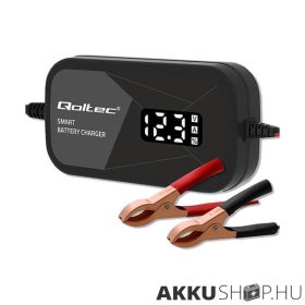   Qoltec Intelligens Akkumulátor töltő, 12V 2A AC/DC  LCD kijelzős AGM GEL