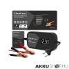 Qoltec Intelligens Akkumulátor töltő, 12V 2A AC/DC  LCD kijelzős AGM GEL
