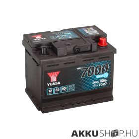   Yuasa 12V 65Ah 600A YBX7027 autó akkumulátor Start-Stop EFB JOBB+