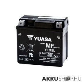 Yuasa YTX5L 12V 4Ah 80A motorkerékpár akkumulátor