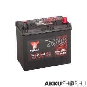 Yuasa 12V 45Ah 400A YBX3053 Autó akkumulátor JOBB+