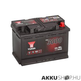 Yuasa 12V 76Ah 680A YBX3096 Autó akkumulátor JOBB+