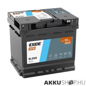 EXIDE start-stop EFB EL550 55Ah 540A autó akkumulátor