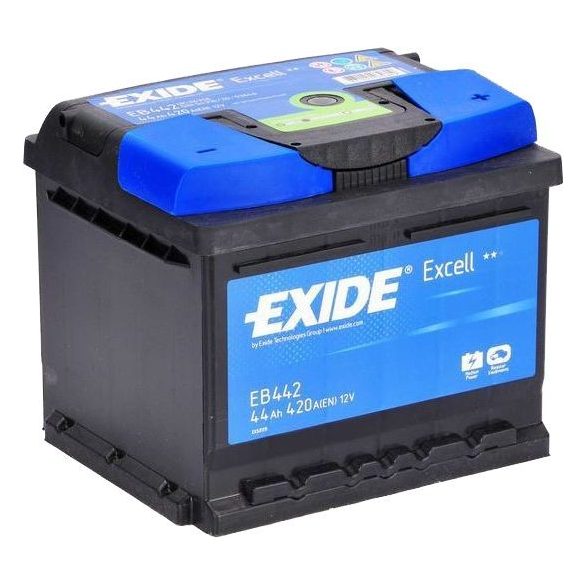 EXIDE Excell EB442 44Ah 420A autó akkumulátor jobb+  