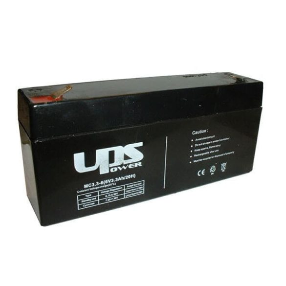 UPS Power 6V 3,3Ah zselés akkumulátor (MC3.3-6)