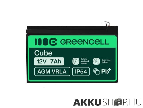 GreenCell AGM VRLA 12V 7Ah zselés akkumulátor AGM04 - GreenCell