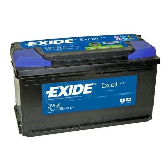 EXIDE Excell EB950 95Ah 800A autó akkumulátor jobb+  