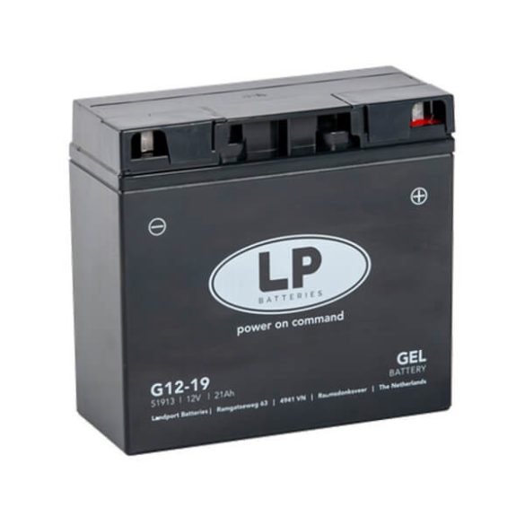 Landport 12V 19Ah 300A G12-19 51913 motorkerékpár akkumulátor AGM JOBB+