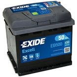 EXIDE Excell EB500 50Ah 450A autó akkumulátor jobb+  