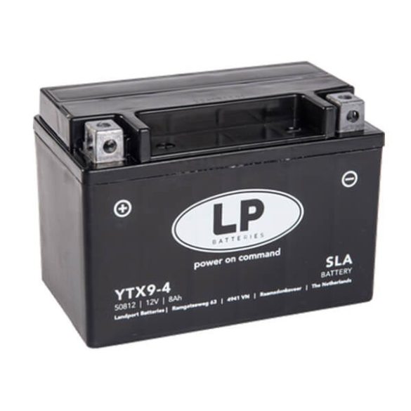 Landport 12V 8Ah 110A motorkerékpár akkumulátor YTX9-4 (YTX9-BS helyett) BAL+ 50812