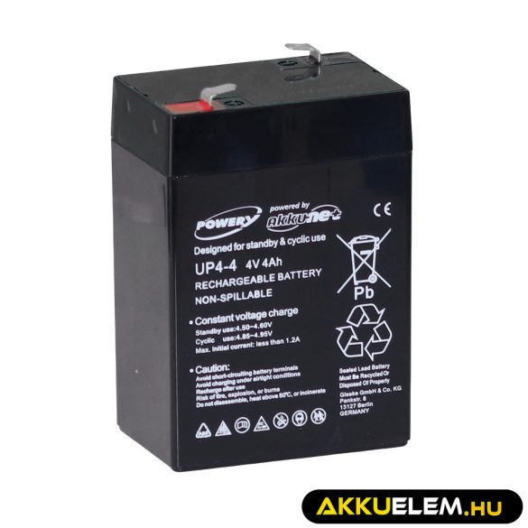 DHB440 4V 4Ah ólom-zselés akku
