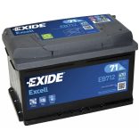 EXIDE Excell EB712 71Ah 670A autó akkumulátor jobb+  