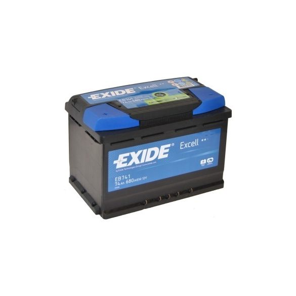 EXIDE Excell EB741 74Ah 680A autó akkumulátor bal+  