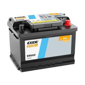 EXIDE Excell EB602 60Ah 540A autó akkumulátor jobb+  