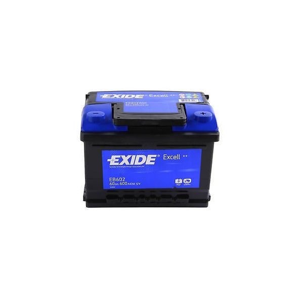 EXIDE Excell EB602 60Ah 540A autó akkumulátor jobb+  