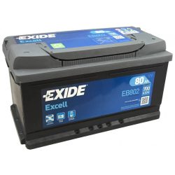 EXIDE Excell EB802 80Ah 700A autó akkumulátor jobb+  