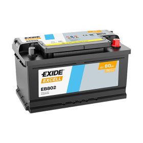 EXIDE Excell EB802 80Ah 700A autó akkumulátor jobb+  