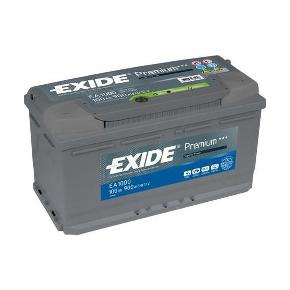 EXIDE Premium EA1000 100Ah 900A autó akkumulátor jobb+  
