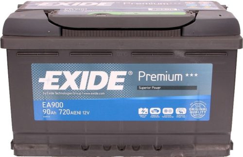 EXIDE Premium EA900 90Ah 720A autó akkumulátor jobb+  