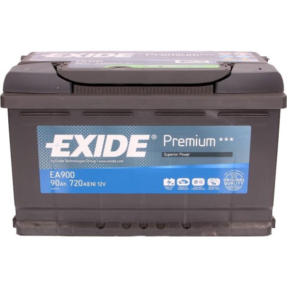 EXIDE Premium EA900 90Ah 720A autó akkumulátor jobb+  
