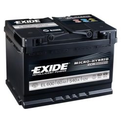   EXIDE ECM EL600 60Ah 540A start-stop autó akkumulátor jobb+  