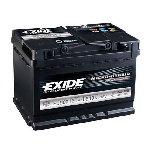 EXIDE ECM EL600 60Ah 540A start-stop autó akkumulátor jobb+  