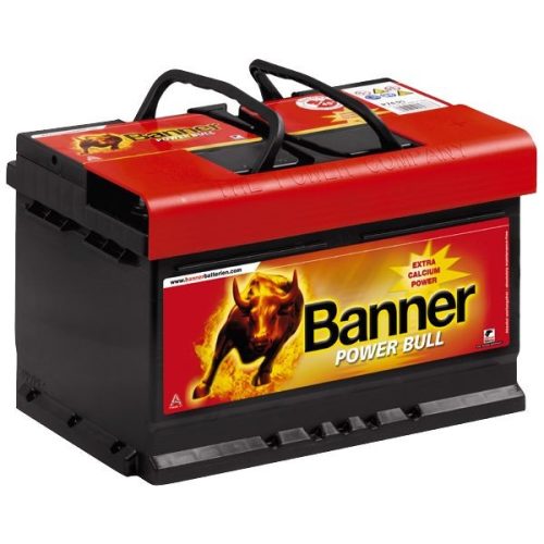 Banner Power Bull 12V 74Ah 680A P7412 autó akkumulátor jobb+ 