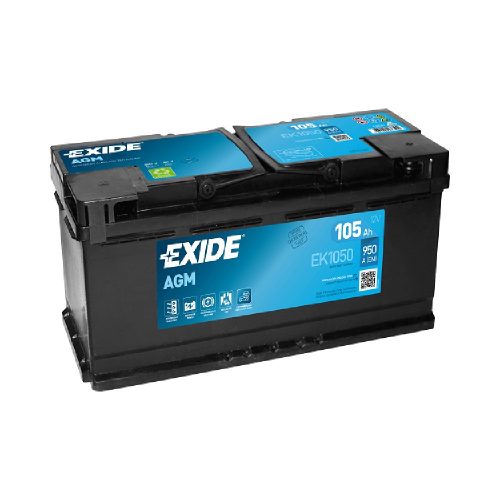 EXIDE Start-Stop AGM EK1050 105Ah 950A autó akkumulátor JOBB+