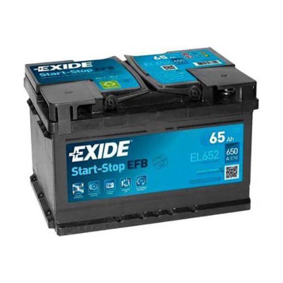 EXIDE Start-Stop EFB EL652 65Ah 650A JOBB+ autó akkumulátor