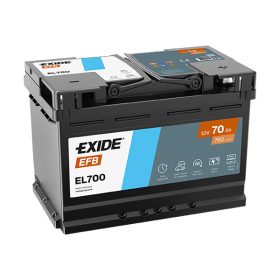   Exide Start-Stop EFB EL700 autó akkumulátor 12V 70Ah 630A JOBB+