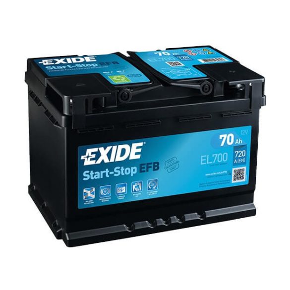 Exide Start-Stop EFB EL700 autó akkumulátor 12V 70Ah 630A JOBB+