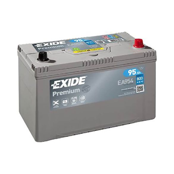 EXIDE Premium EA954 95Ah 800A autó akkumulátor JOBB+