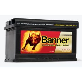   Banner Running Bull 12V 80Ah autó akkumulátor AGM 580 01 jobb+  