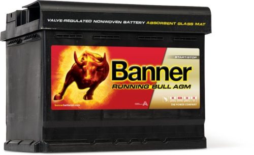 Banner Running Bull 12V 60Ah autó akkumulátor AGM 56001 jobb+  