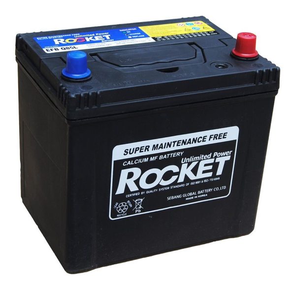 Rocket Start-Stop 65Ah 12V autó akkumulátor Q85L ASIA jobb+  